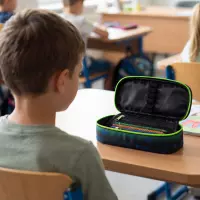 7. AstraBag Piórnik AC6 Saszetka Usztywniona Ombre Football 503026069