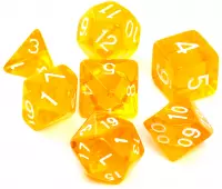 2. Komplet kości REBEL RPG - Kryształowe - Żółte