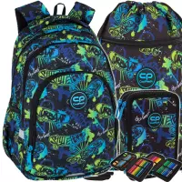 1. CoolPack Zestaw Szkolny Skate Night 3el. Plecak Prime Pro F162930 + Worek F070930 + Piórnik F066930