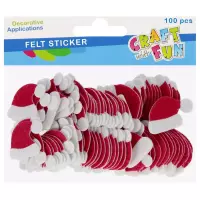 1. Craft With Fun Czapeczki Filcowe Samoprzylepne 100szt 595883