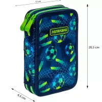 9. AstraBag Piórnik AC21 Dwukomorowy z Wyposażeniem Football 503026033