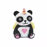 6. Kidea Zestaw Kreatywny Wyklejanie Cekin Panda 580527