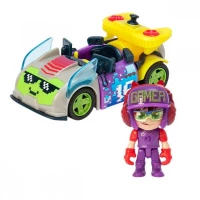 7. MAGIC BOX T-racers IV Glow Race Car & Racer Box Autko z Figurką
