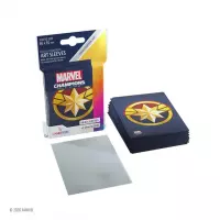 3. Gamegenic: MARVEL Art Sleeves (66 mm x 91 mm) - Koszulki na Karty - Captain Marvel 50+1 szt.