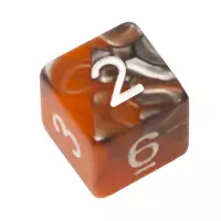 3. Komplet kości REBEL RPG - Dwukolorowe - Pomarańczowo-szare