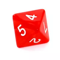 4. Komplet kości REBEL RPG - Perłowe - Czerwone