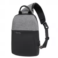 2. R-Bag Plecak Męski na Ramię z USB Magne Grey Z042