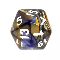 7. Komplet kości REBEL RPG - Dwukolorowe - Pomarańczowo-niebieskie