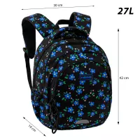 5. Head Plecak Szkolny AY300 Blue Flowers 502026044