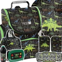 1. Paso Zestaw Szkolny 6el Dino Small Tornister PP26DR-525 + Piórnik PP26DR-P001BW + Worek PP26DR-712 + Torba PP26DR-074