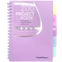 1. Coolpack Kołozeszyt Pastel Powder Purple B5 100 Kartek Kratka 78737CP