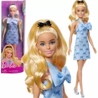 1. Mattel Barbie Lalka Classic Fashion Niebieska Sukienka HYT93 WB6
