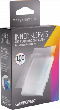 1. Gamegenic: Inner Sleeves - Standard 64x89 mm - Koszulki na Karty - 100 sztuk