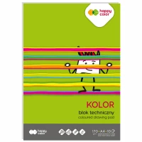 2. Happy Color Blok Techniczny Kolorowy A4 10 Kartek 170g 106439
