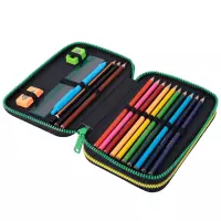 3. CoolPack Jumper 2 Piórnik Dwukomorowy Z Wyposażeniem Hello Kitty Black Neon F066034