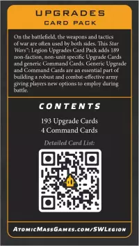3. Star Wars Legion 2.0: Upgrades Card Pack