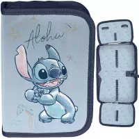 1. Paso Piórnik Dwuklapkowy bez Wyposażenia Stitch Blue DS26UU-P001BW