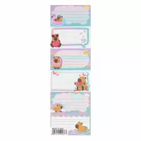 2. Starpak Naklejki Na Zeszyt Kapibara 1 Listek 6szt 572428