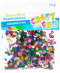 1. Craft With Fun Cekiny Metaliczne Mix Kolorów 5mm 327086