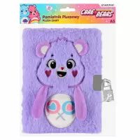 1. Starpak Pamiętnik Pluszowy Zamykany na Kłódkę Care Bears Fioletowy 580134