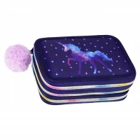 4. Starpak Piórnik Trzykomorowy z Wyposażeniem Galaxy Unicorn 531577