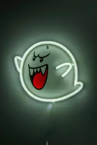 7. Lampka Ścienna Super Mario Neonowa - Boo