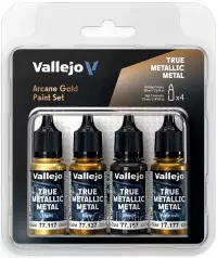 1. Vallejo: 77.268 - True Metallic Metal - Arcane Gold Paint Set (4)