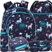 1. CoolPack Zestaw 5el. Mrs Unicorn Plecak F029935 + Worek F070935 + Piórnik F062935 + Z17935 + Z18935