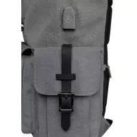3. R-Bag Plecak Męski na Laptopa 15" z USB Packer Grey Z012