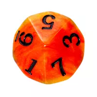 7. Komplet kości REBEL RPG - Akrylowe - Zachód Słońca
