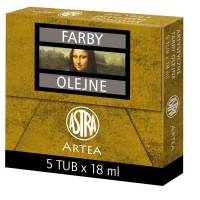 3. Astra Artea Farby Olejne 5 Tub 18ml Kadmium Czerwony Jasny 83410956