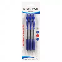 1. Starpak Długopis Automatyczny Office 0.7mm Niebieski 3szt 595656