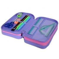 4. CoolPack Jumper 3 Piórnik Trzykomorowy Z Wyposażeniem Pastel Heart F067832