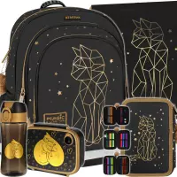 1. Starpak Zestaw 5el. Złoty Kotek Plecak 507689 + Worek 529469 + Piórnik 529472 + 558660 + 558652 + 558654