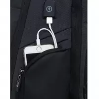 4. R-Bag Plecak Męski na Laptopa 15" z USB Drum Black Z021