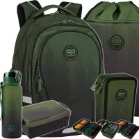 1. CoolPack Zestaw Szkolny Gradient Grass 5el. Plecak Factor X F002757 + Worek F070757 + Piórnik F067757 + Z07757 + 56292CP