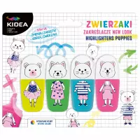 1. Kidea Zakreślacz Zwierzaki 4szt 542556
