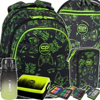 1. CoolPack Zestaw Szkolny Game Night 5el. Plecak Jerry F029711 + Piórnik F067711 + Worek F070711 + 536877 + Z07510