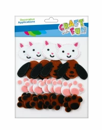 2. Craft With Fun Ozdoba Dekoracyjna Filcowe Samoprzylepne Zwierzęta 463763