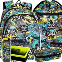 1. CoolPack Zestaw Szkolny Goal Time 5el. Plecak Jerry F029701 + Piórnik F062701 + Worek F070701 + Z16701 + Z07510