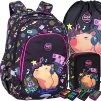 1. CoolPack Zestaw Szkolny Capybara Music 3el. Plecak Prime Pro F162961 + Worek F159961 + Piórnik F067961