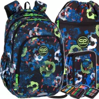 1. CoolPack Zestaw Szkolny Football 3el. Plecak Prime Pro F162336 + Worek D070336 + Piórnik D066336