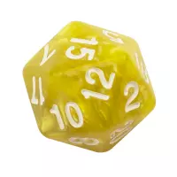 6. Komplet kości REBEL RPG - Perłowe - Jasnożółte