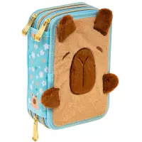 3. AstraBag Piórnik Trzykomorowy z Wyposażeniem AC31 Fluffy Capy 503026026