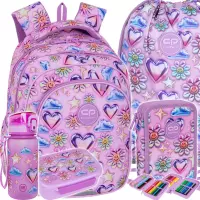 1. CoolPack Zestaw Szkolny Balloons 5el. Plecak Fast F163970 + Worek F159970 + Piórnik F066970 + Z17970 + Z18970