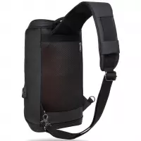 5. R-Bag Plecak Męski na Ramię z USB Depo Black Z081