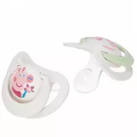 2. Nuk Smoczek Uspokajający Silikonowy 0-6m 2el Peppa Pig 176335