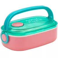 2. Astra Aqua Pure Śniadaniówka ze Sztućcami Różowo-Miętowa 511025027