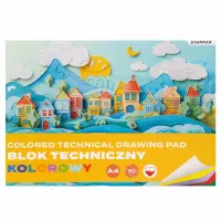 6. Zestaw Bloków A4 do Rysunku i Prac Technicznych – Biały i Kolorowy 589575