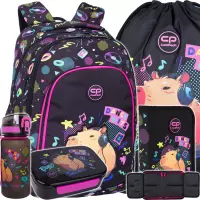 1. CoolPack Zestaw Szkolny Capybara Music 5el. Plecak Prime Pro F162961 + Worek F159961 + Piórnik F076961 + Z17961 + Z18961
